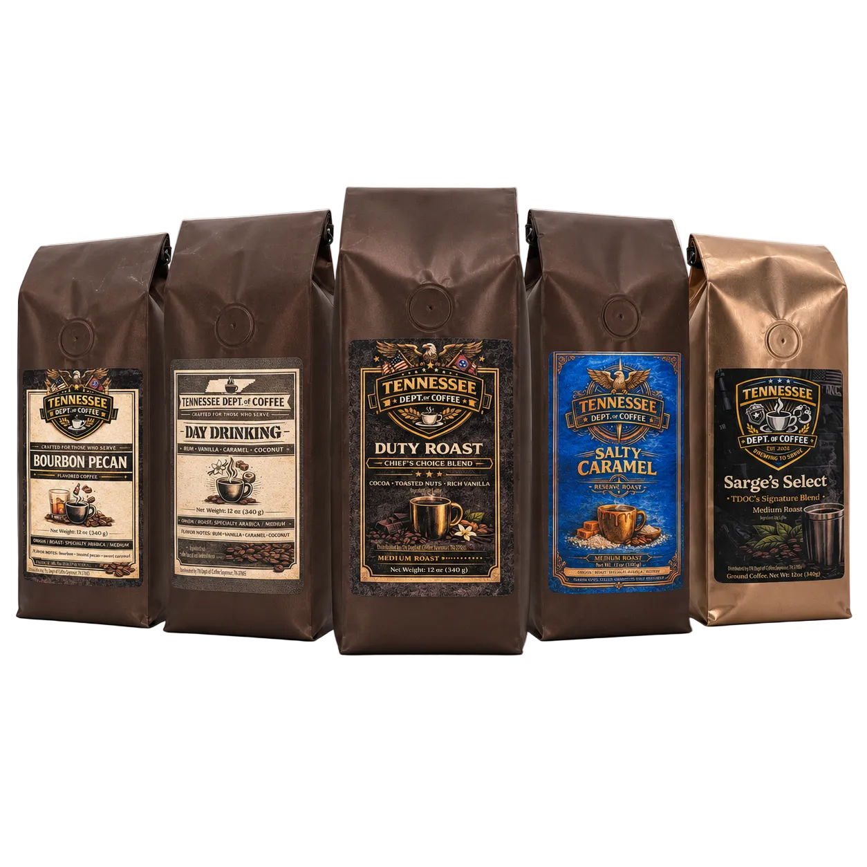 The Full Lineup – 5 Bag Coffee Bundle | Tennessee Dept. of Coffee