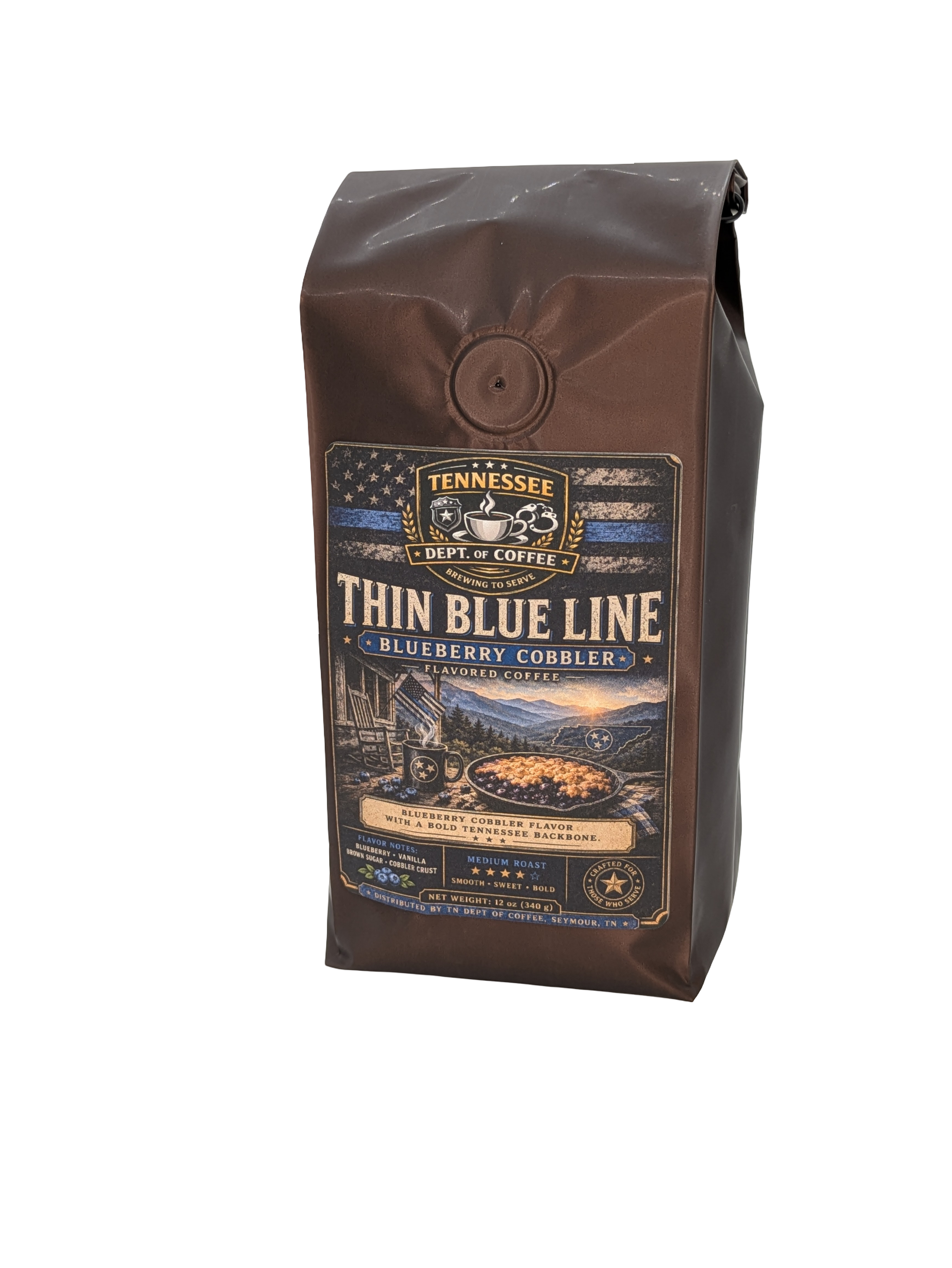 Thin Blue Line – Blueberry Cobbler Flavored Coffee